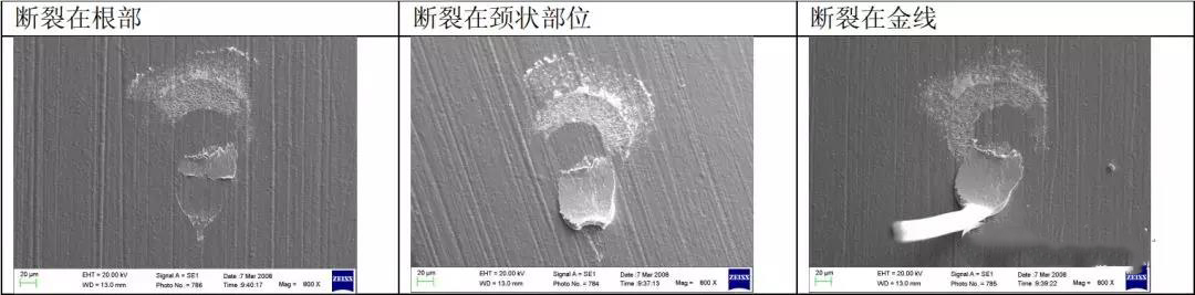 金線鍵合可靠性的比較 金線鍵合可靠性的比較