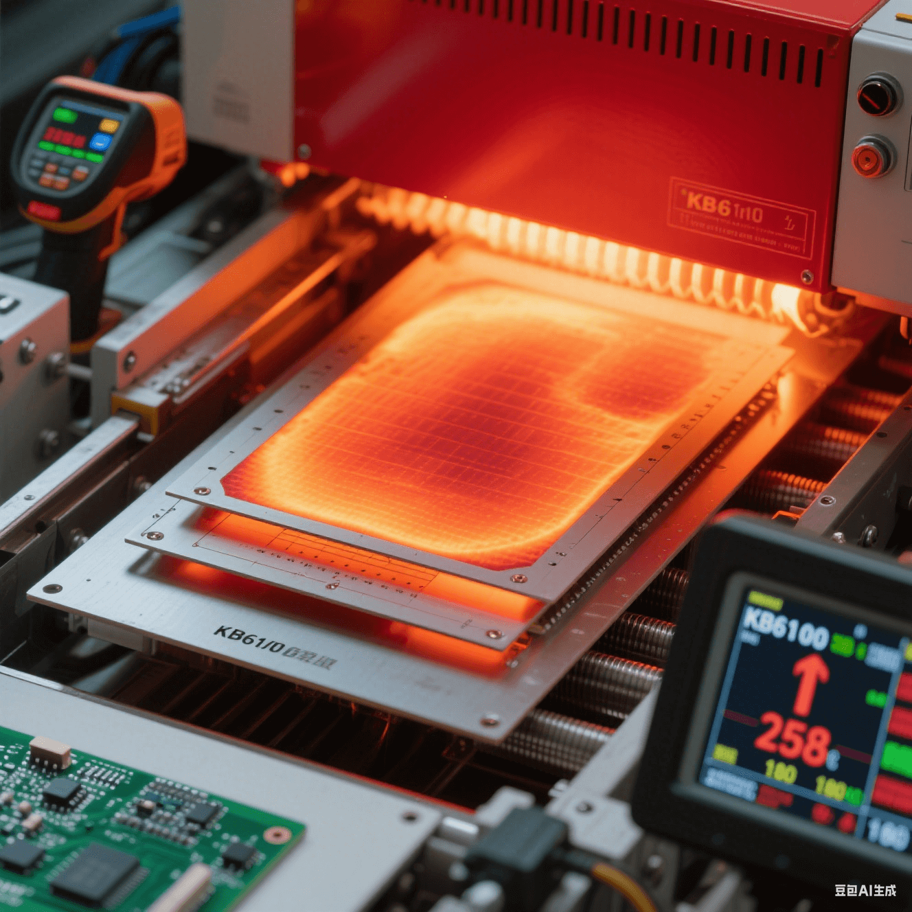 B6160樣板在288℃熱風(fēng)下持續(xù)180秒