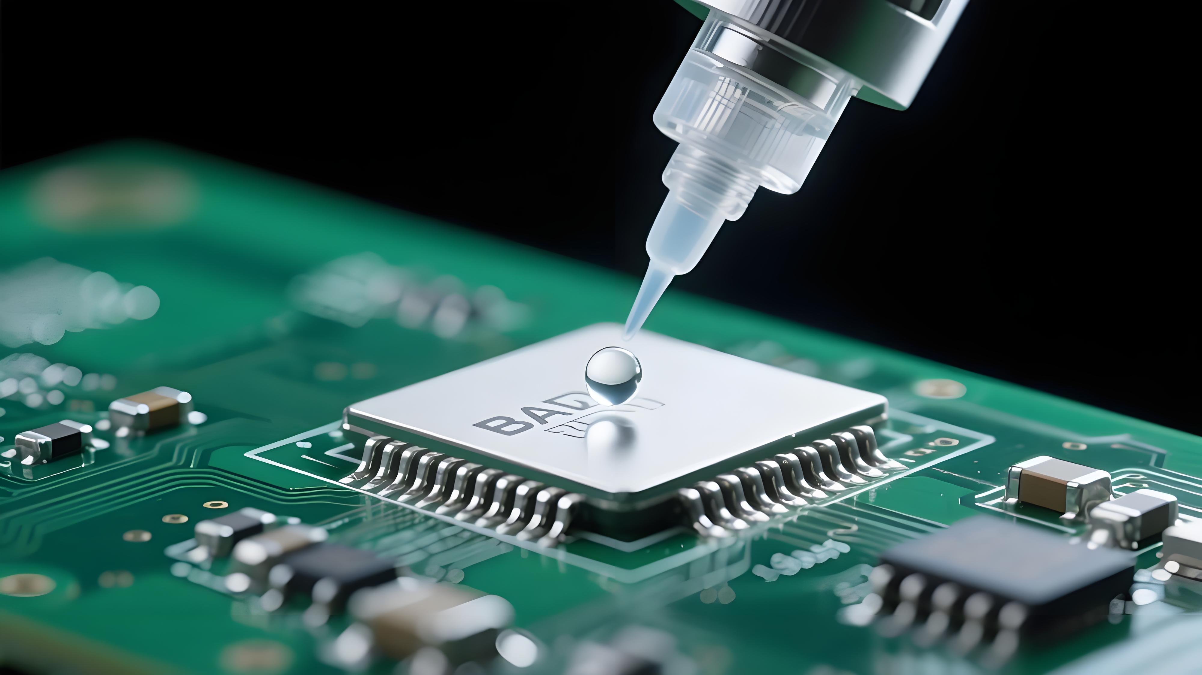 選擇性焊接助焊劑壓電噴射場(chǎng)景，0.1mm霧滴精準(zhǔn)覆蓋BGA焊點(diǎn)，避免周邊元件污染