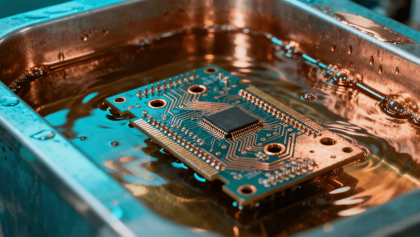 HDI板電鍍與微孔填充工藝在化學槽中進行