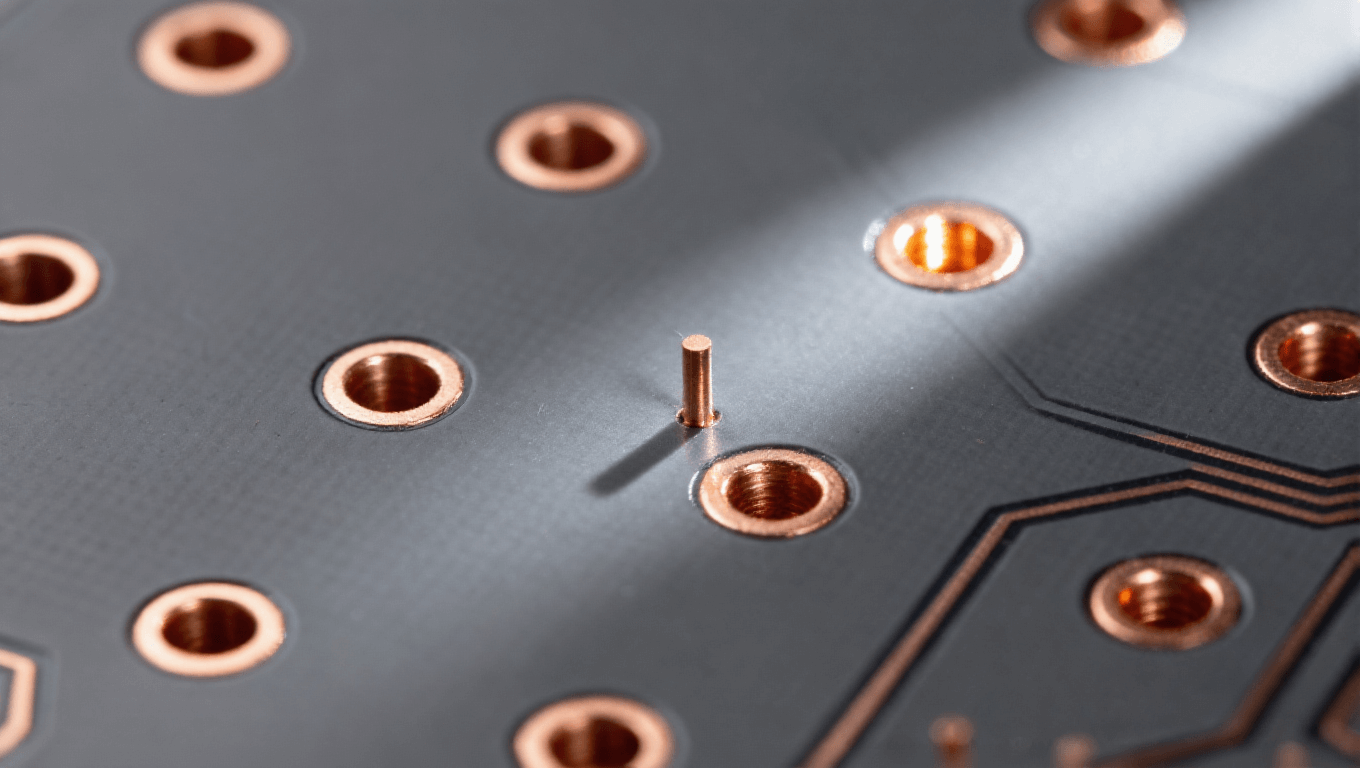 光模塊PCB背鉆工藝孔柱細節(jié) 精密機械加工科技感 光模塊PCB背鉆工藝孔柱細節(jié) 精密機械加工科技感