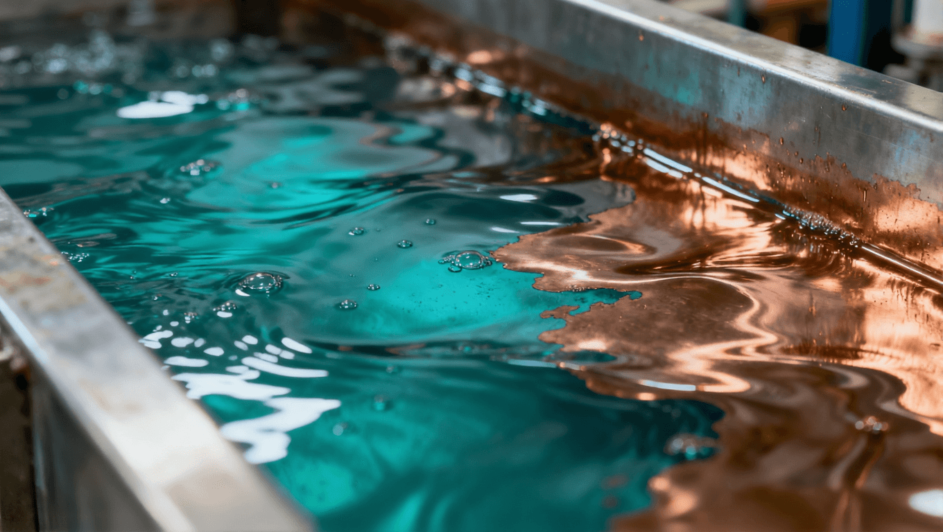 沉銅溶液反應(yīng)過程中銅離子沉積與鍍層均勻性工業(yè)特寫