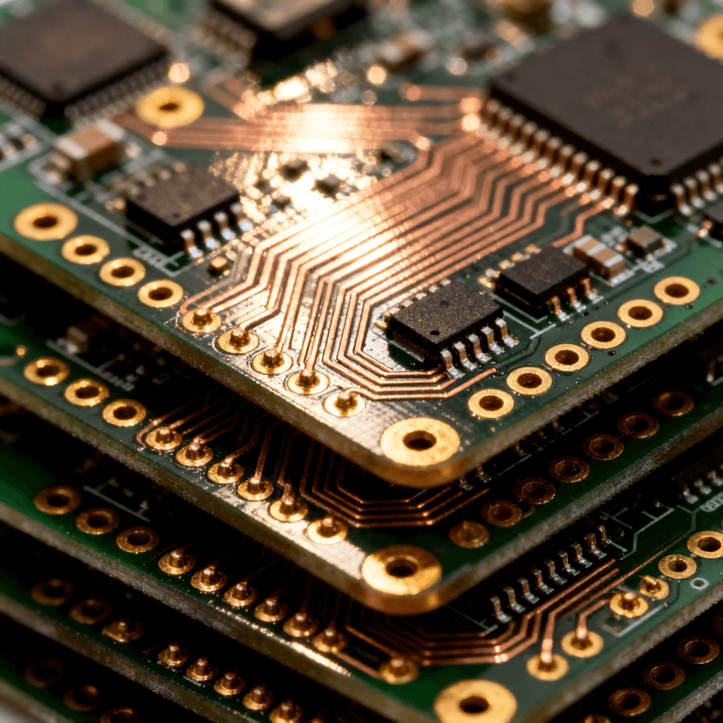 無人機(jī)天線電路板特寫，展示多層板結(jié)構(gòu)和精密線路設(shè)計(jì)