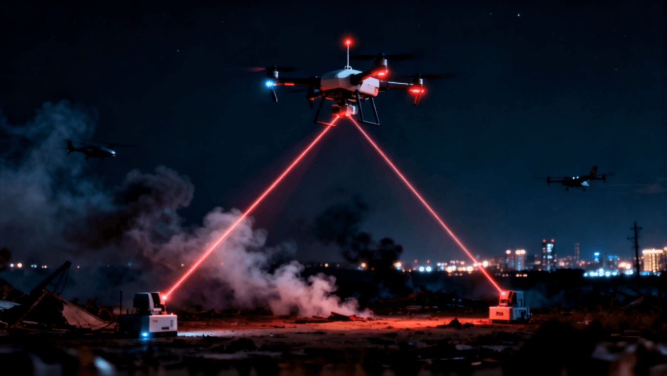 無人機(jī)在應(yīng)急通信場(chǎng)景中作為空中基站建立激光通信鏈路