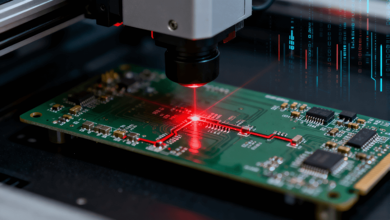 AOI檢測系統(tǒng)在PCB焊接中的應用，展示焊接缺陷識別與追溯流程，助力良率提升