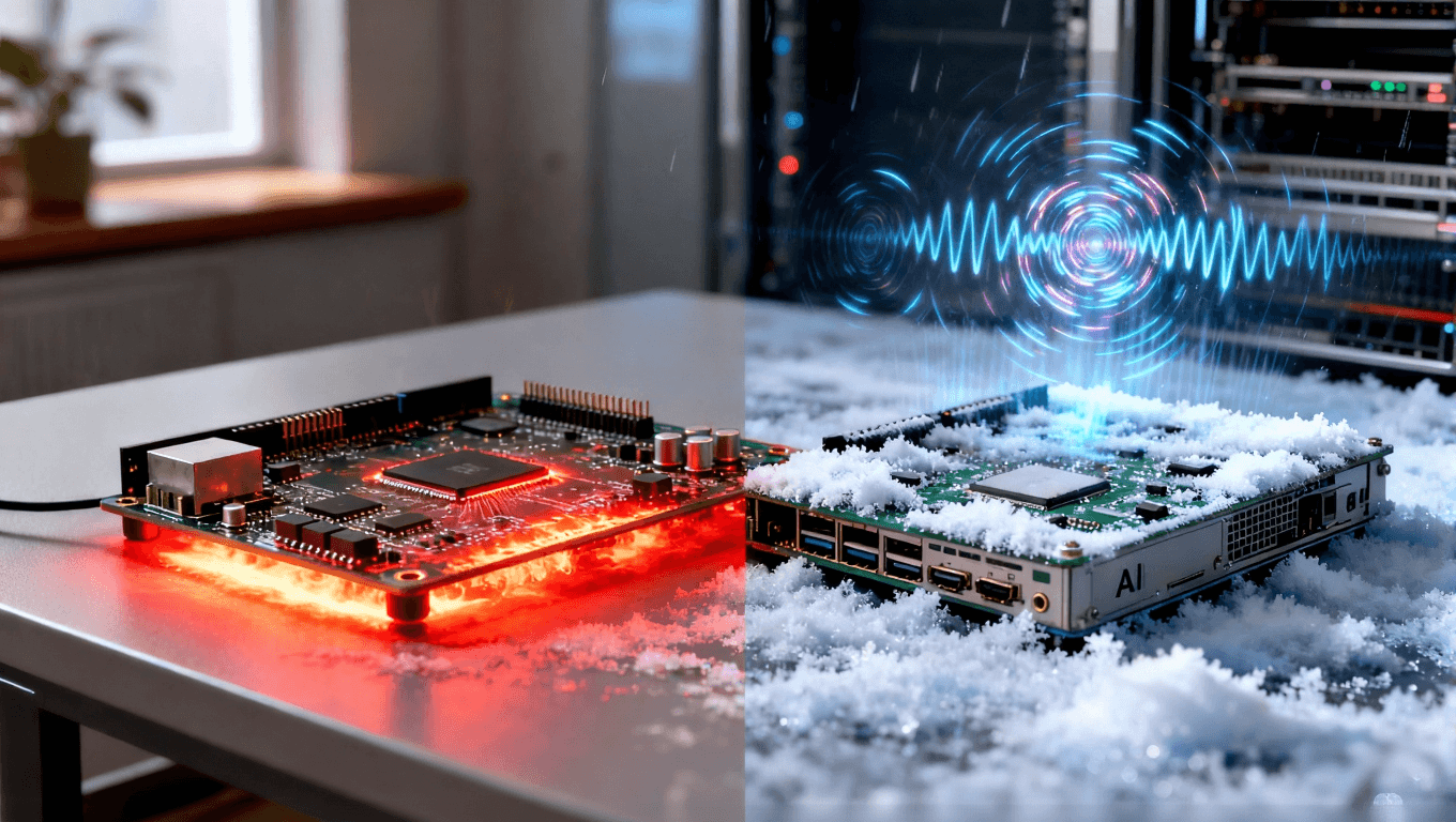 AI服務(wù)器PCB高可靠性測試場景，展示在極端溫度、振動與電磁干擾環(huán)境下的穩(wěn)定性能