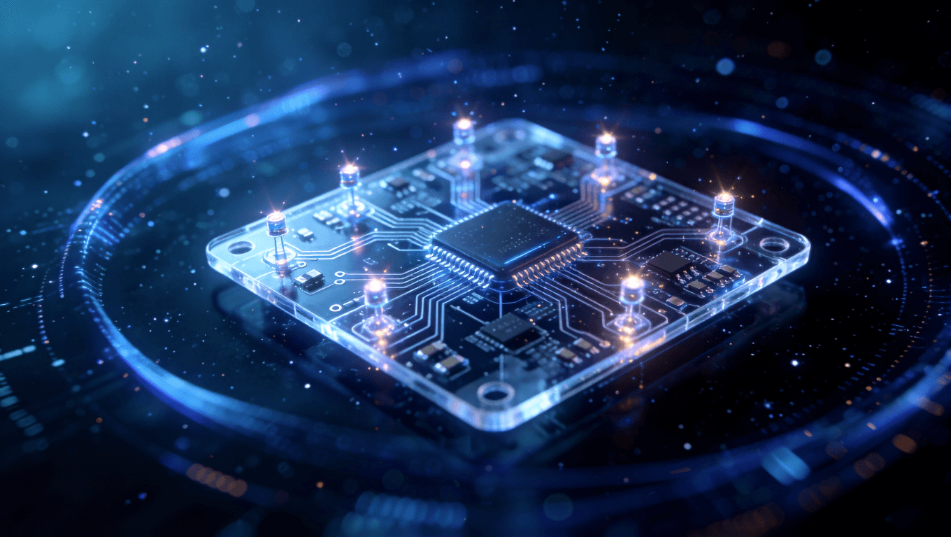 未來智能 PCB 集成健康監(jiān)測傳感器的概念視覺圖