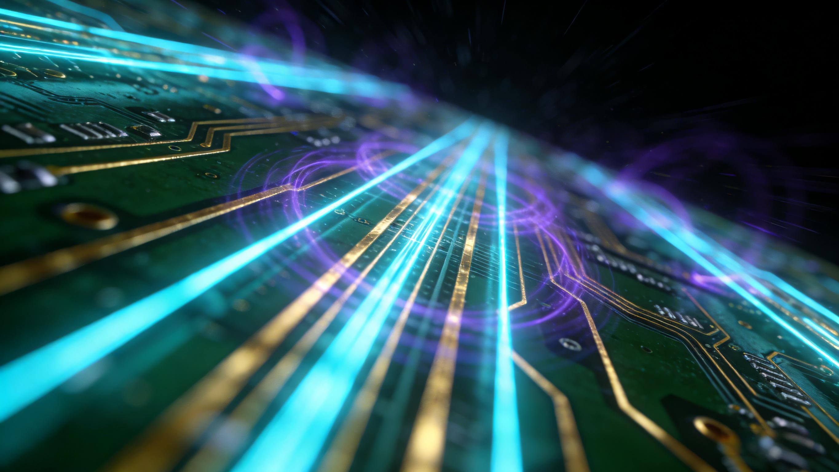 1.6T光模塊PCB高速信號低損耗傳輸視覺效果 1.6T光模塊PCB高速信號低損耗傳輸視覺效果